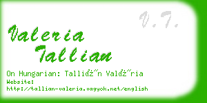 valeria tallian business card